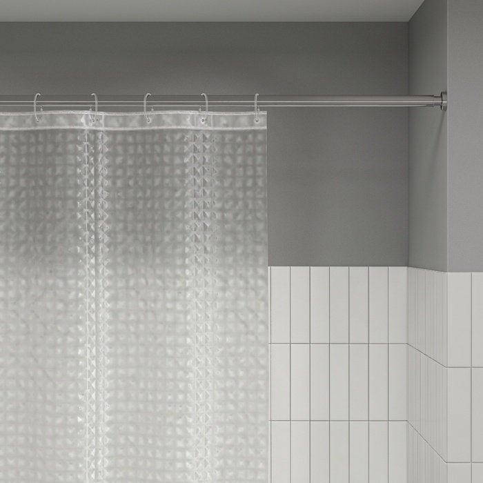 Штора для ванной IDDIS P01PV18i11 180x200 прозрачный, PEVA