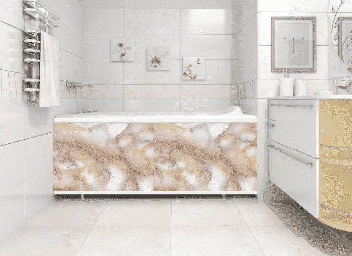 Экран для ванны МетаКам Кварт 1.7 170x56 см на ножках купить,NaN