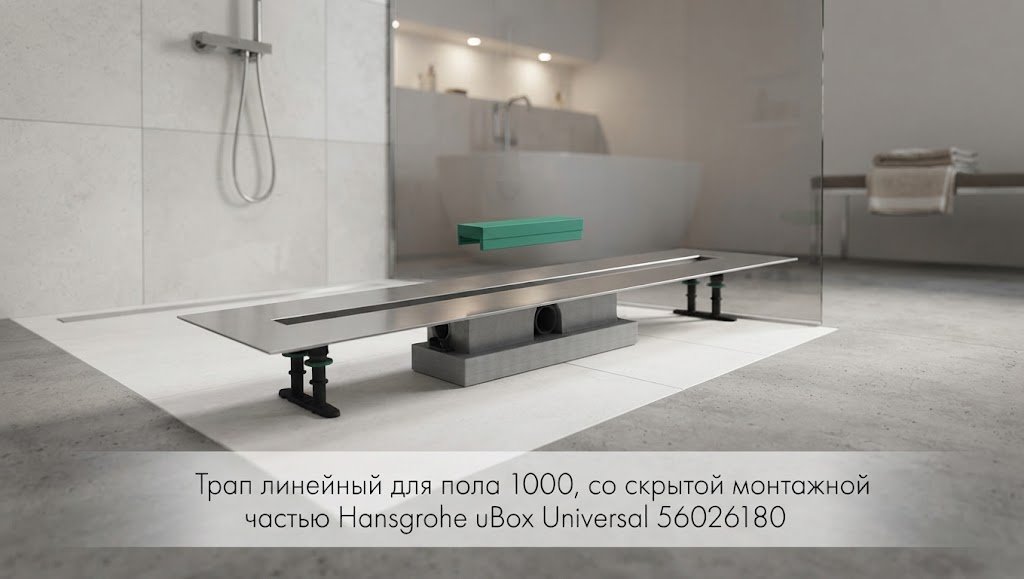 Hansgrohe трап 56026180 (13.4х100 см) купить,NaN