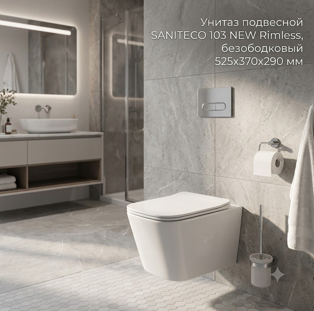 Унитаз Saniteco 103 NEW, санфарфор