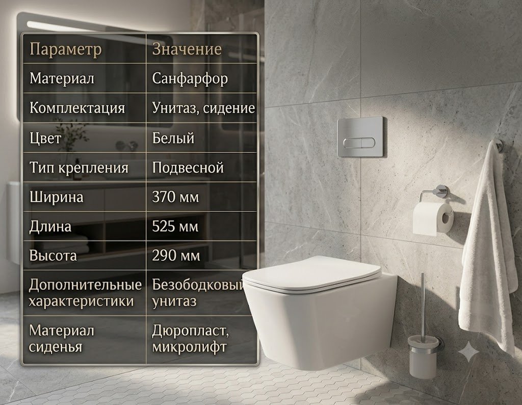Унитаз Saniteco 103 NEW, санфарфор