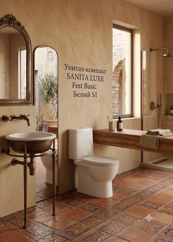 Унитаз Sanita Luxe WC.CC/Fest/2-P/WHT.G/S1, санфарфор купить,56490