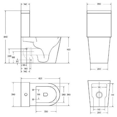 Унитаз-компакт Kabinkakz_K0000353791, санфарфор купить,185000
