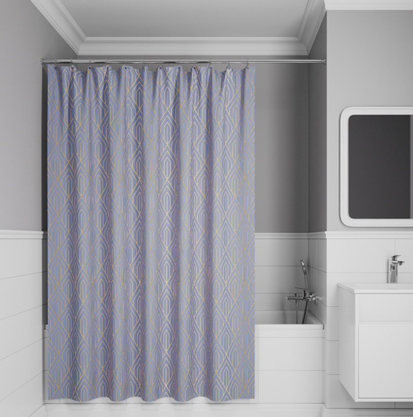 Штора IDDIS BG02P18i11 180x200 фиолетовый, полиэстер купить,NaN