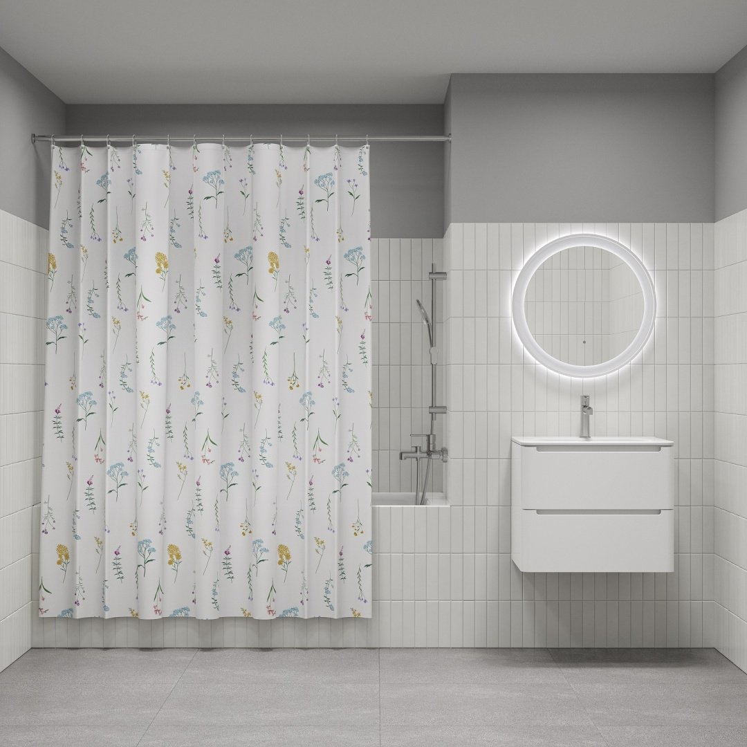 Штора IDDIS BF02P18i11 180x200 белый, полиэстер купить,NaN
