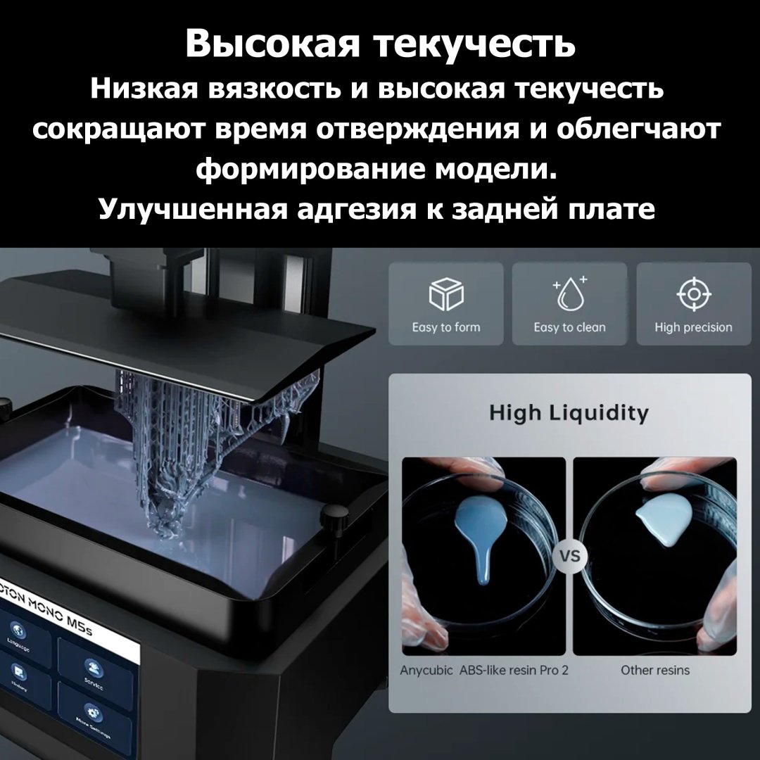 Фотополимерная смола Anycubic ABS-Like Resin Pro 2 1 л серый