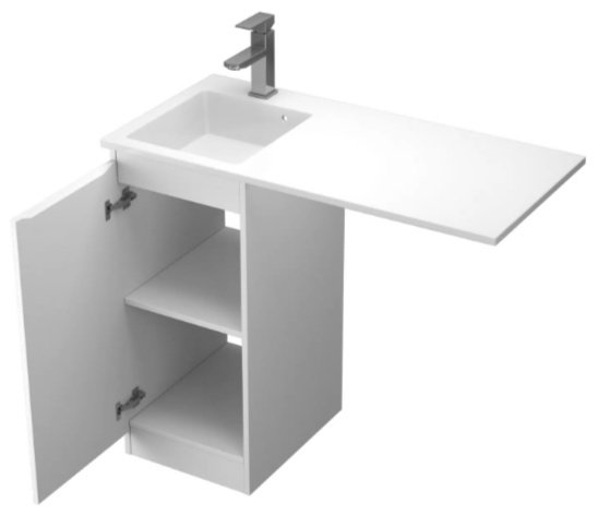 Тумба без раковины KABINKA.KZ Оазис 100, 100x85.5x48 см, белый купить,NaN
