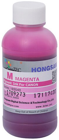 Чернила пигментные DCTec Hongsam для Canon 200 мл пурпурные 