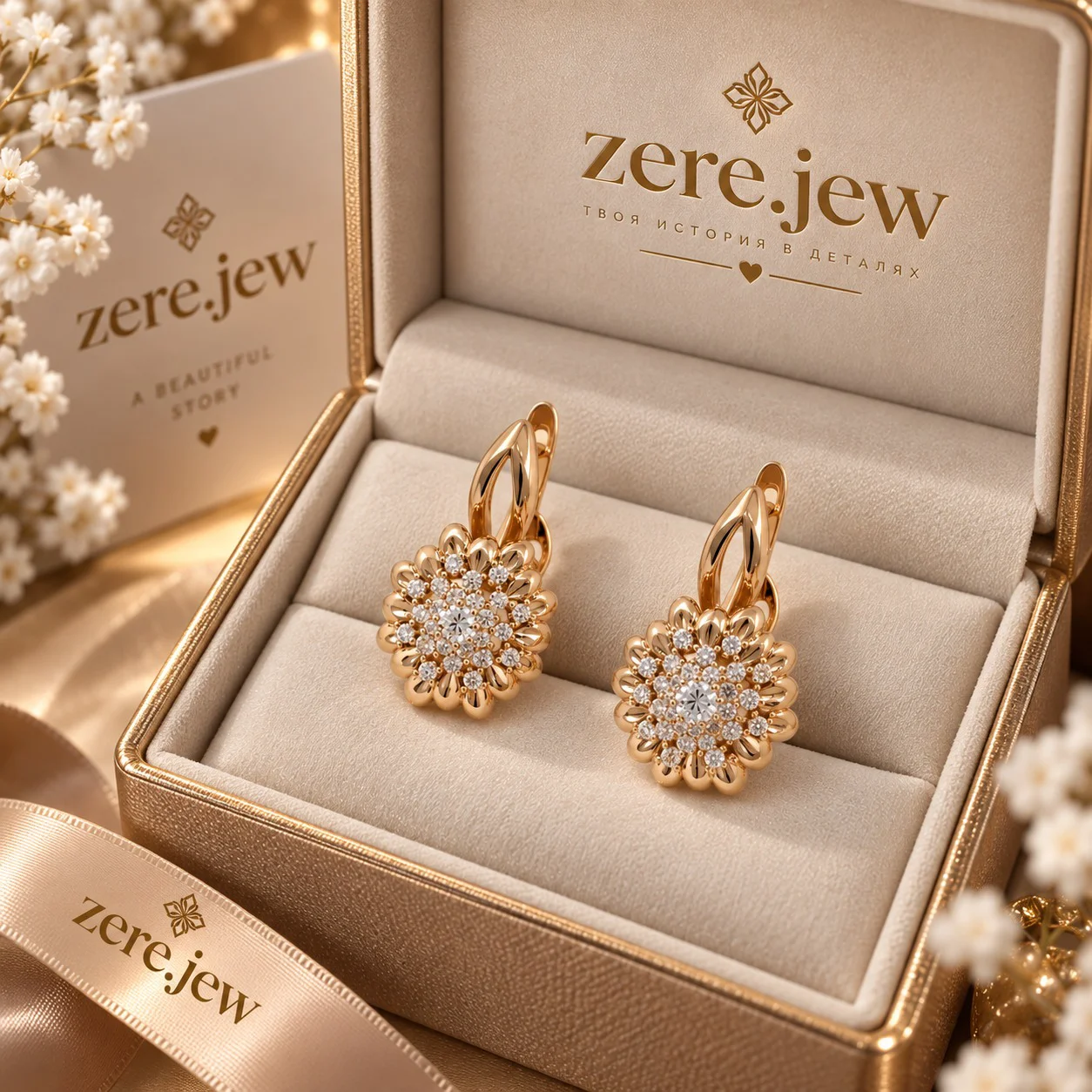 Серьги  Zere ZR101001 желтое золото 3.0 г купить,225000