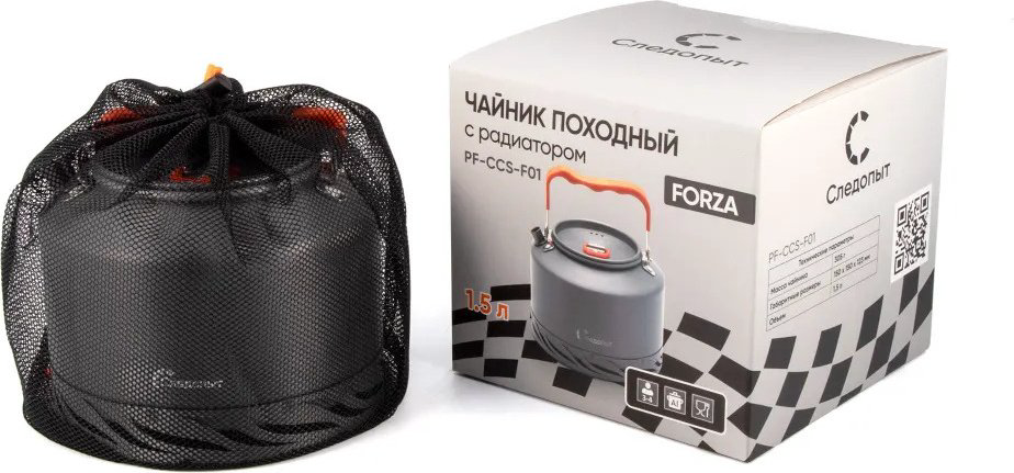 Чайник Следопыт Чайник походный с радиатором СЛЕДОПЫТ - FORZA, 1,5 л, PF-CCS-F01 1 шт - ForteMarket Чайник Следопыт Чайник походный с радиатором СЛЕДОПЫТ - FORZA, 1,5 л, PF-CCS-F01 1 шт купить,28860
