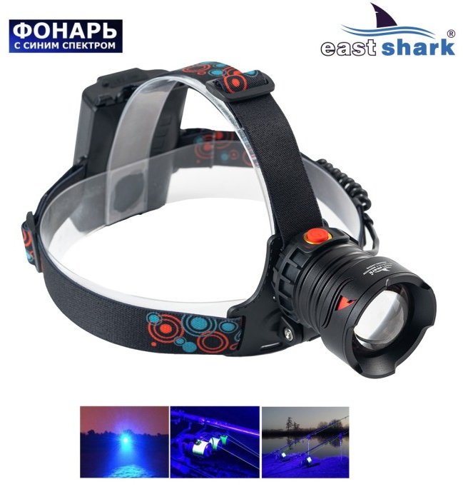 Фонарь East Shark 7573340 налобный черный