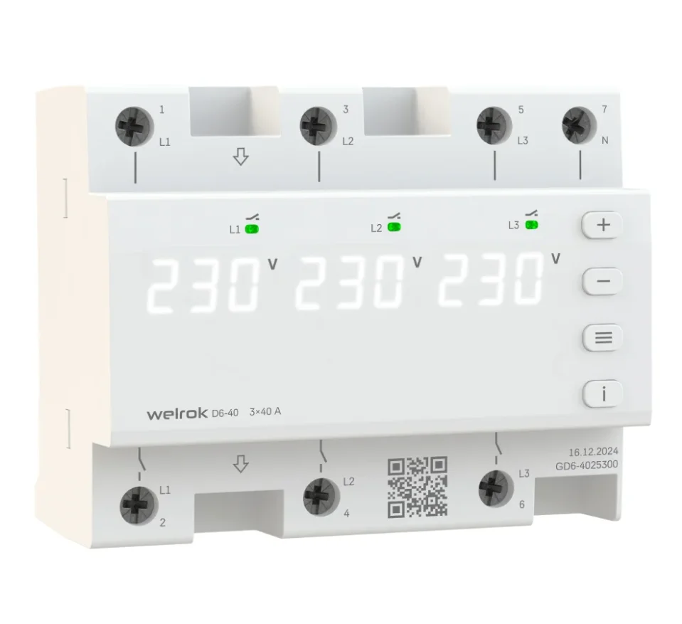 Реле напряжения Welrok D6-40 белое купить,52035