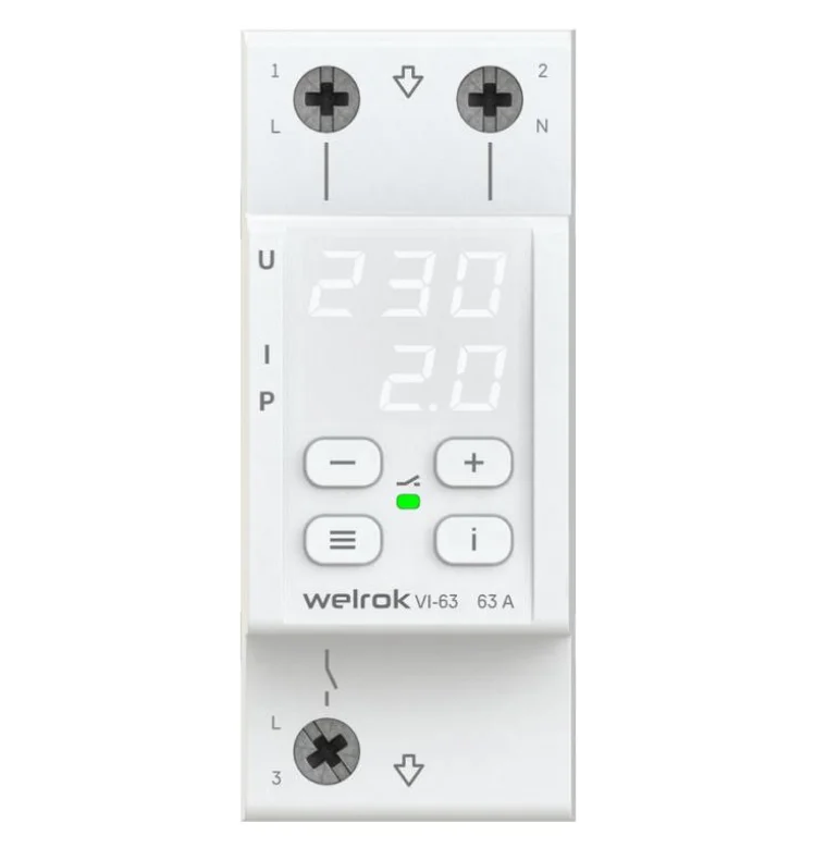 Реле напряжения Welrok VI-63 белое купить,27225