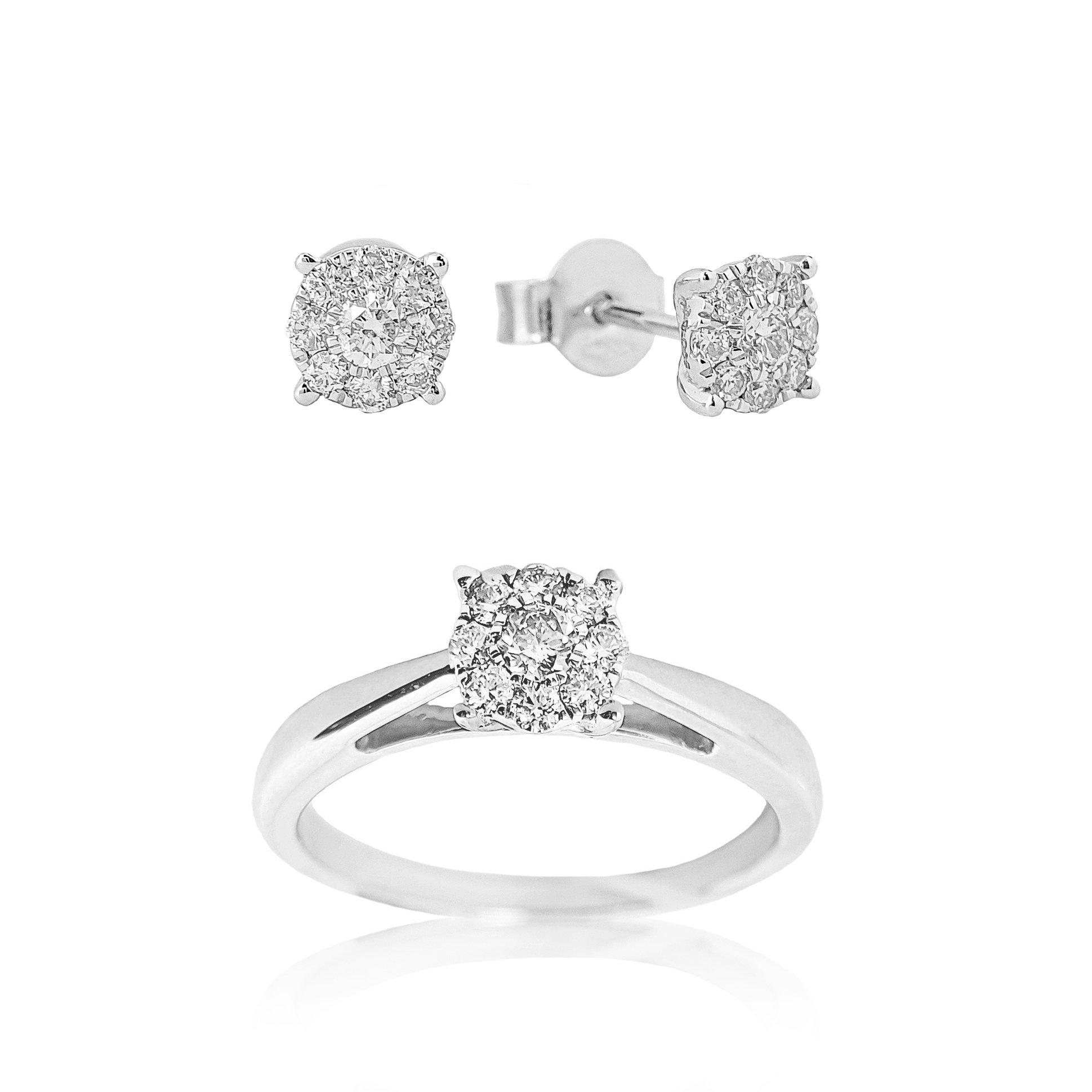 Комплект Goldos SDR1864W-S-2 17р 4,4гр 0,48ct.
