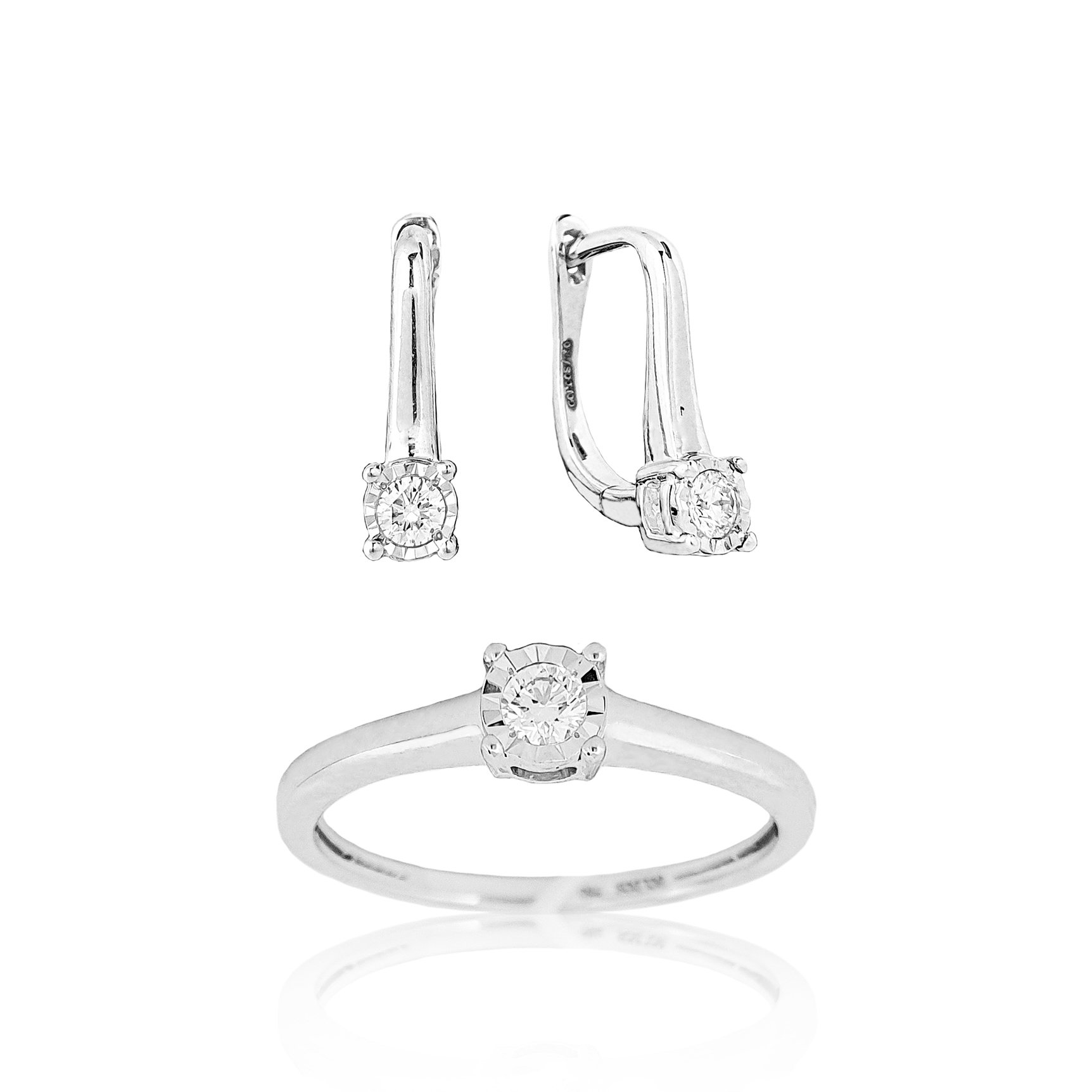 Комплект Goldos DR6719W-S 16,5р 4,2гр 0,24ct.