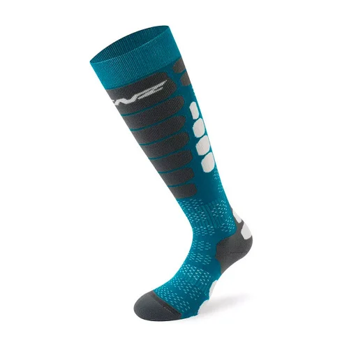 Носки Lenz Skiing серо-синие 42-44 купить,NaN