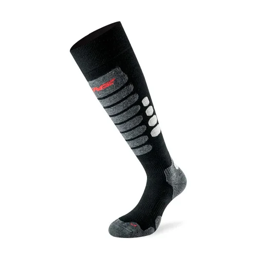 Носки Lenz Skiing черно-серые 45-47