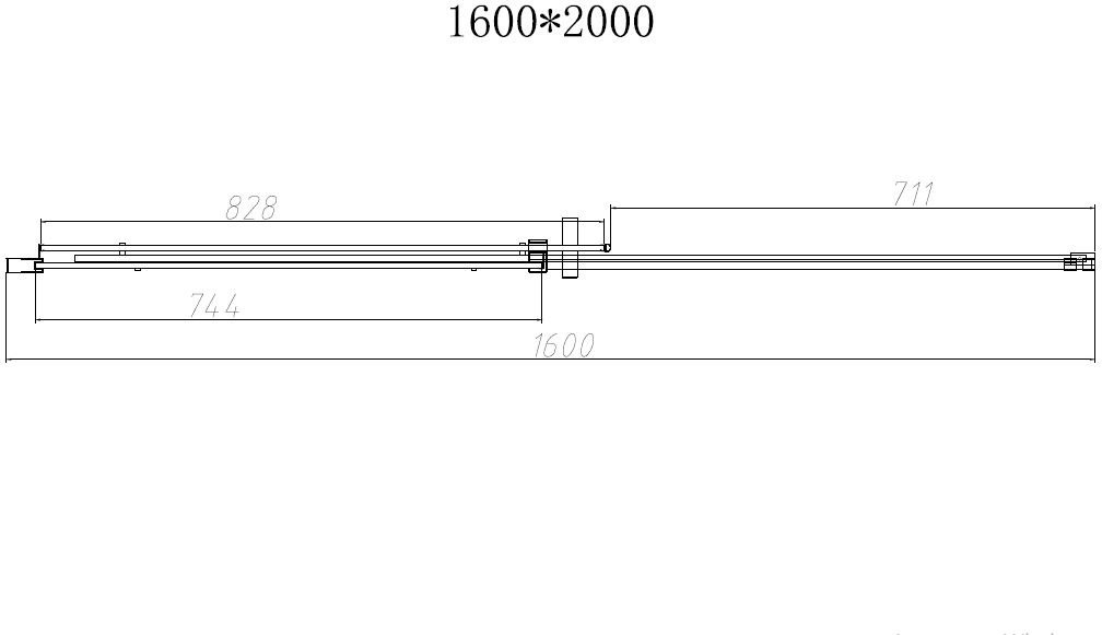 Душевое ограждение KABINKA.KZ одностенное Dice VDS-4D160CLB, 1600х2000 мм