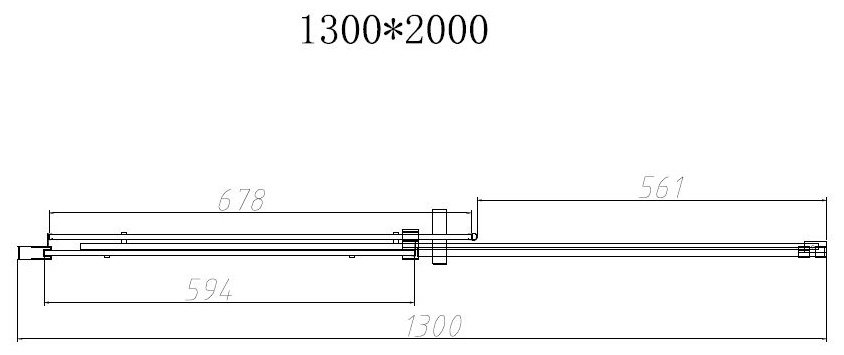 Душевое ограждение KABINKA.KZ одностенное VDS-4D130CLGM, 1300х2000 мм