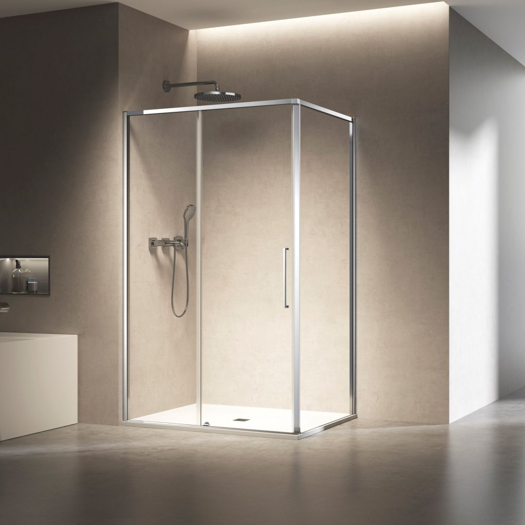 Душевое ограждение KABINKA.KZ двухстенное VSR-6SL8011CL, 1100х2000 мм купить,NaN
