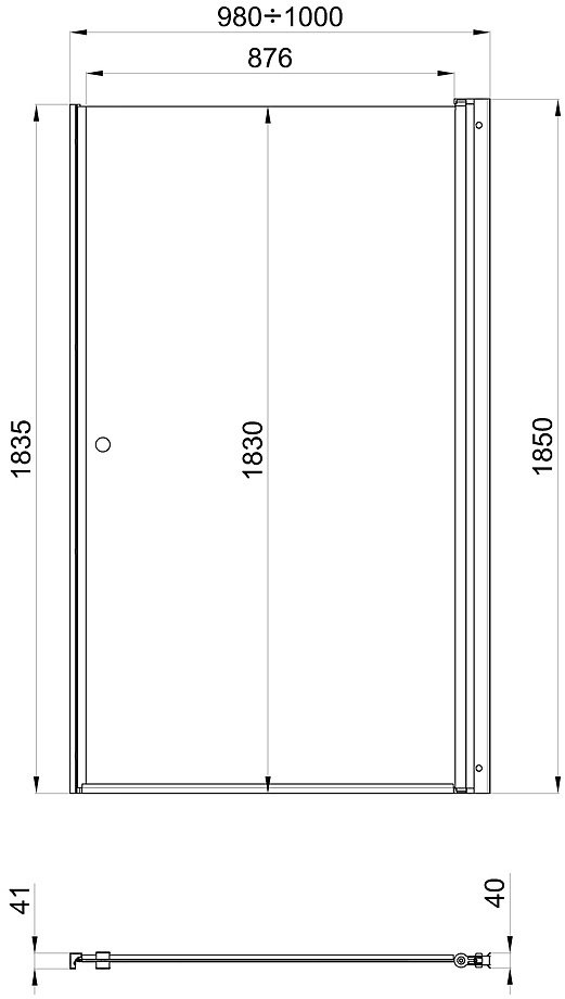Душевое ограждение Ограждение одностенное Triton Уно 100x185 K0000067805