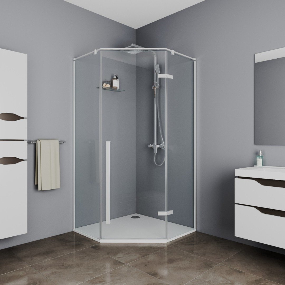 Душевое ограждение Cerutti SPA трехстенное C2AW, 1000х1950 мм купить,NaN