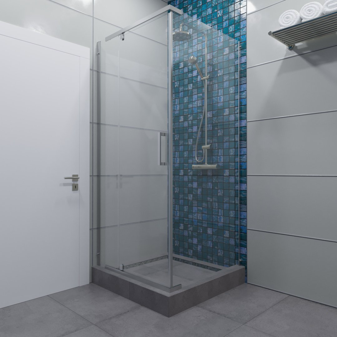 Душевое ограждение Triton Ширма Терра-Хром 90x90 купить,NaN
