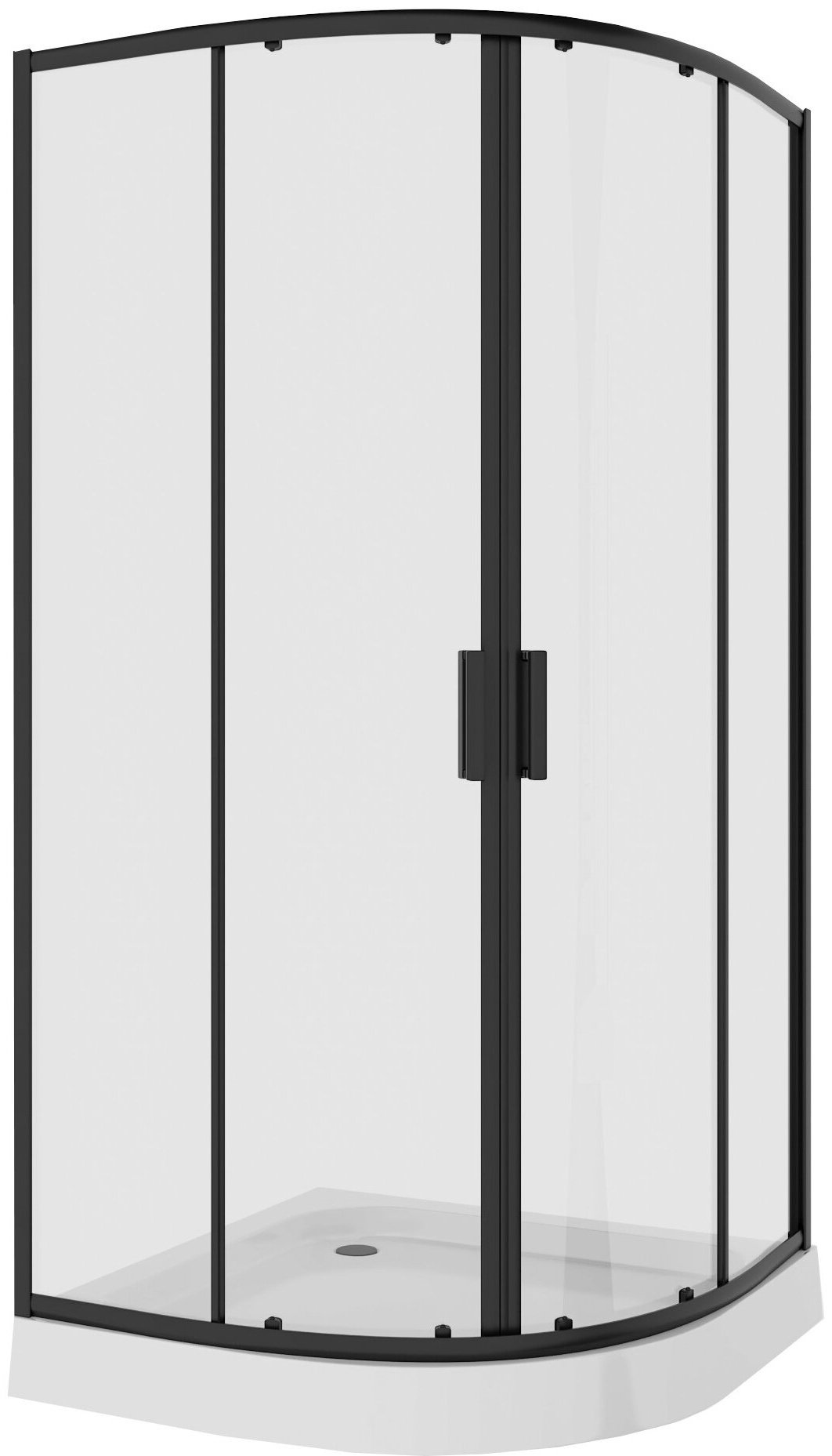Душевое ограждение Niagara двухстенное NG-6807-08 BLACK, 1000х1900 мм купить,NaN