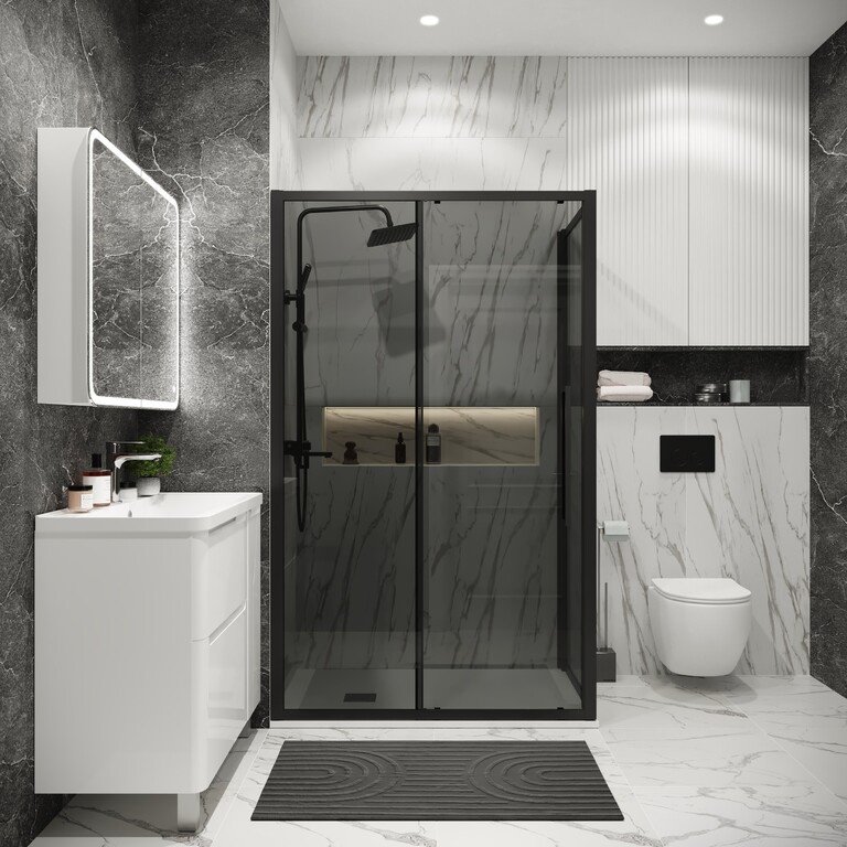 Душевое ограждение Grossman двухстенное 120.K33.02.1190.21.10 Cosmo, 1100х1950 мм