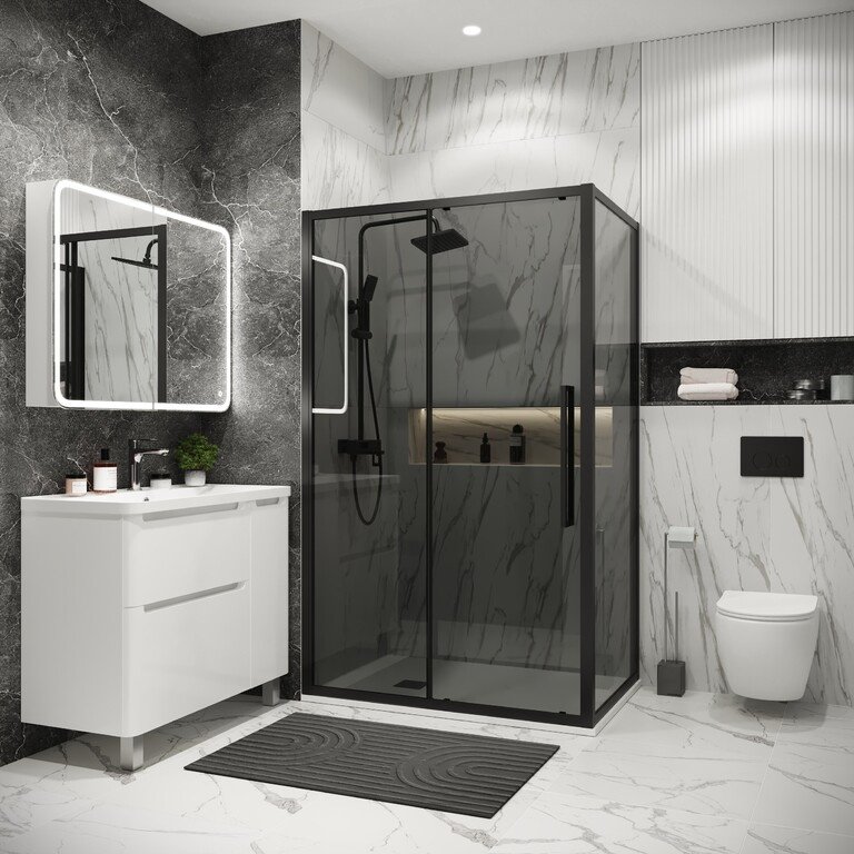 Душевое ограждение Grossman двухстенное 120.K33.02.1190.21.10 Cosmo, 1100х1950 мм