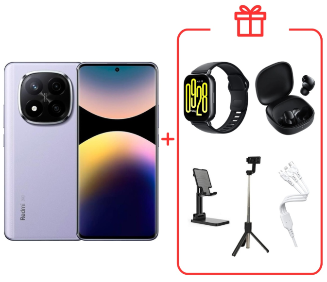 Смартфон Xiaomi Redmi Note 14 Pro+ 5G 12/512Gb Lavender Purple + подарок купить,NaN