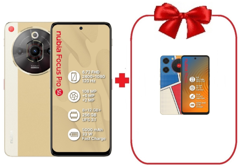 Смартфон ZTE Nubia Focus Pro 5G 8/256GB Gold (Brown)  + подарок купить,NaN