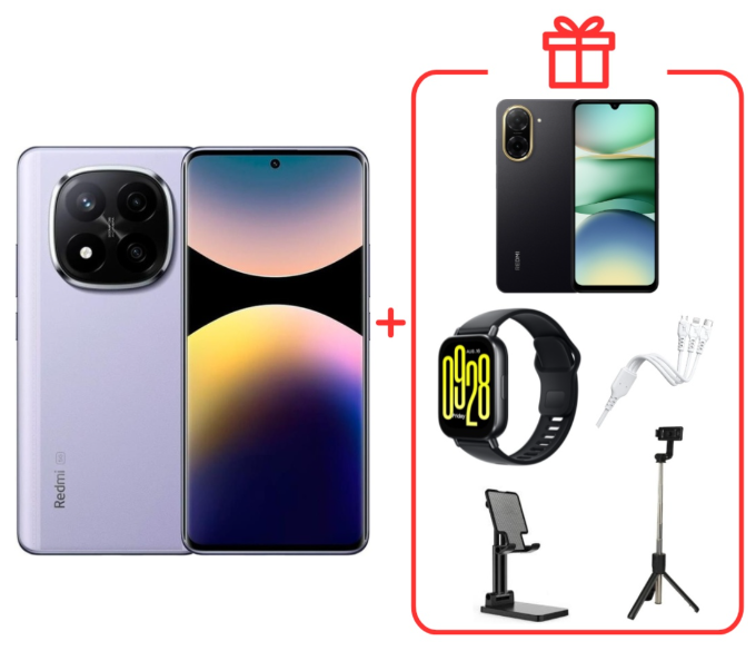 Смартфон Xiaomi Redmi Note 14 Pro+ 5G 12/512Gb Lavender Purple + подарок купить,NaN
