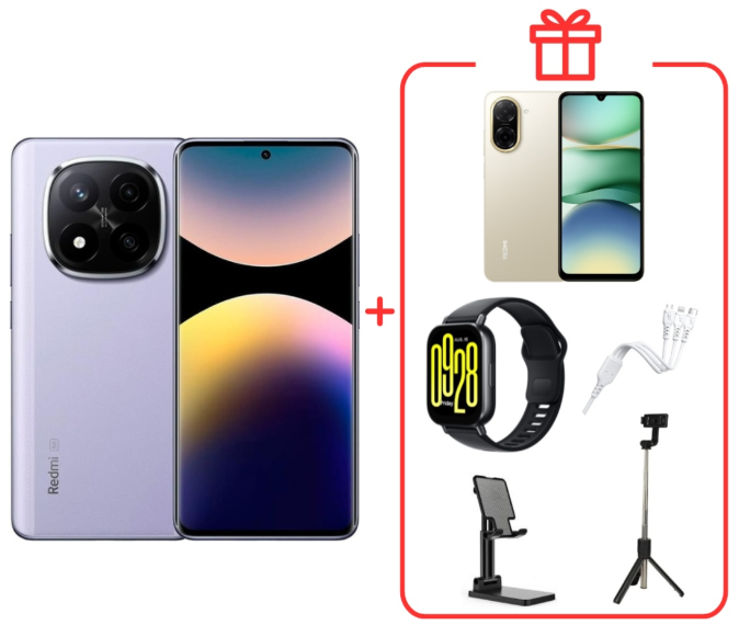 Смартфон Xiaomi Redmi Note 14 Pro+ 5G 12/512Gb Lavender Purple + подарок купить,NaN