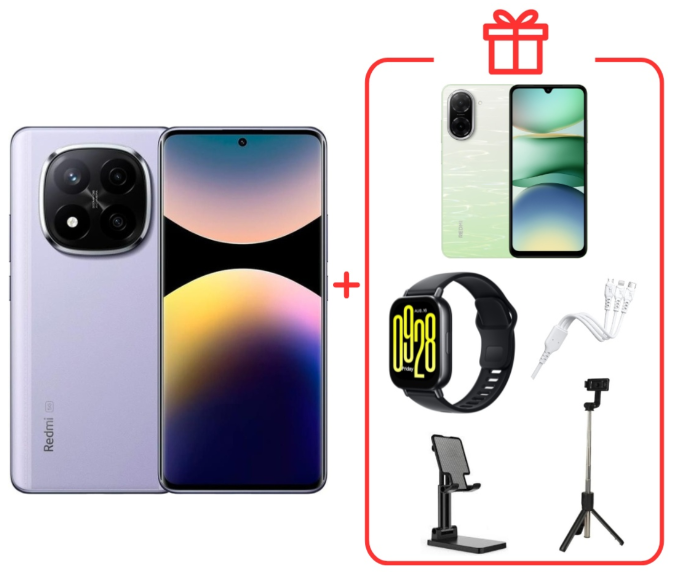 Смартфон Xiaomi Redmi Note 14 Pro+ 5G 12/512Gb Lavender Purple + подарок купить,NaN