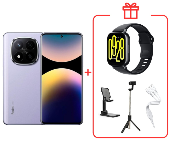 Смартфон Xiaomi Redmi Note 14 Pro+ 5G 12/512Gb Lavender Purple + подарок купить,NaN