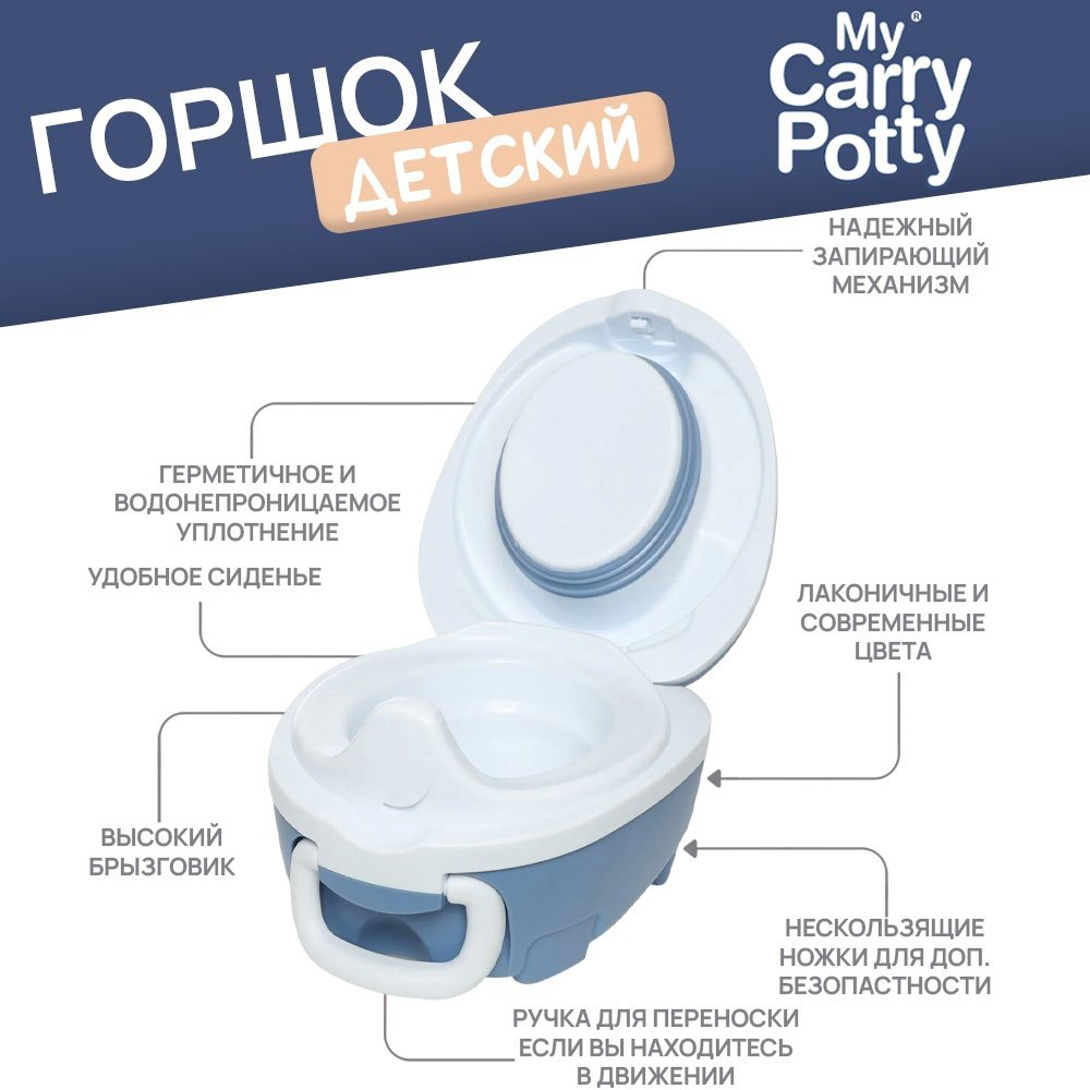 Горшок My Carry Potty синий купить,NaN