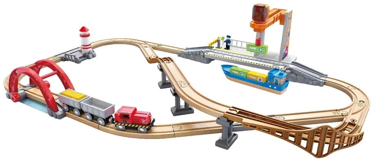 Hape Доставки груза в порту E3790_HP, дерево, бежевый