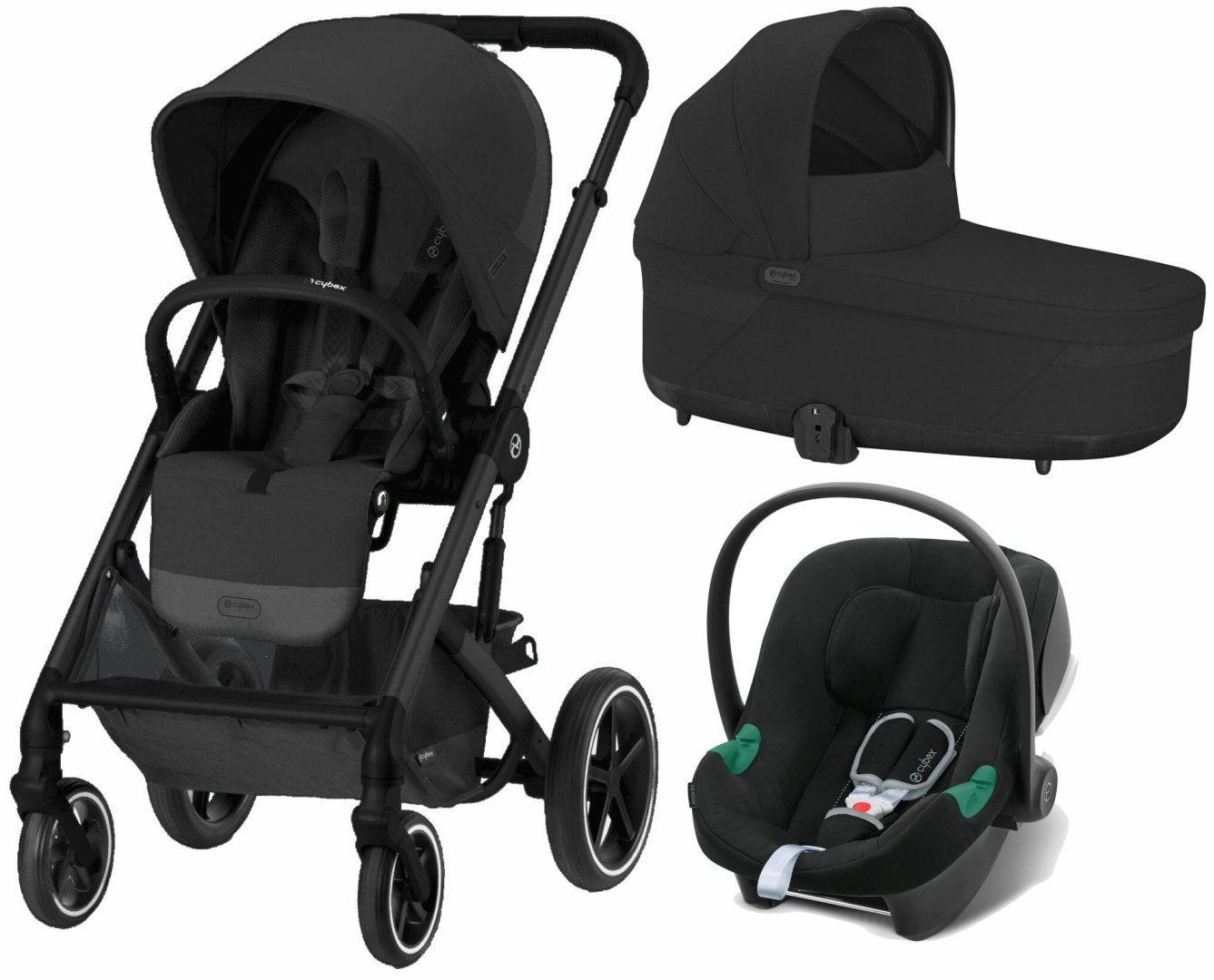 Коляска универсальная 3 в 1 Cybex Balios S Lux BLK, черный, графит