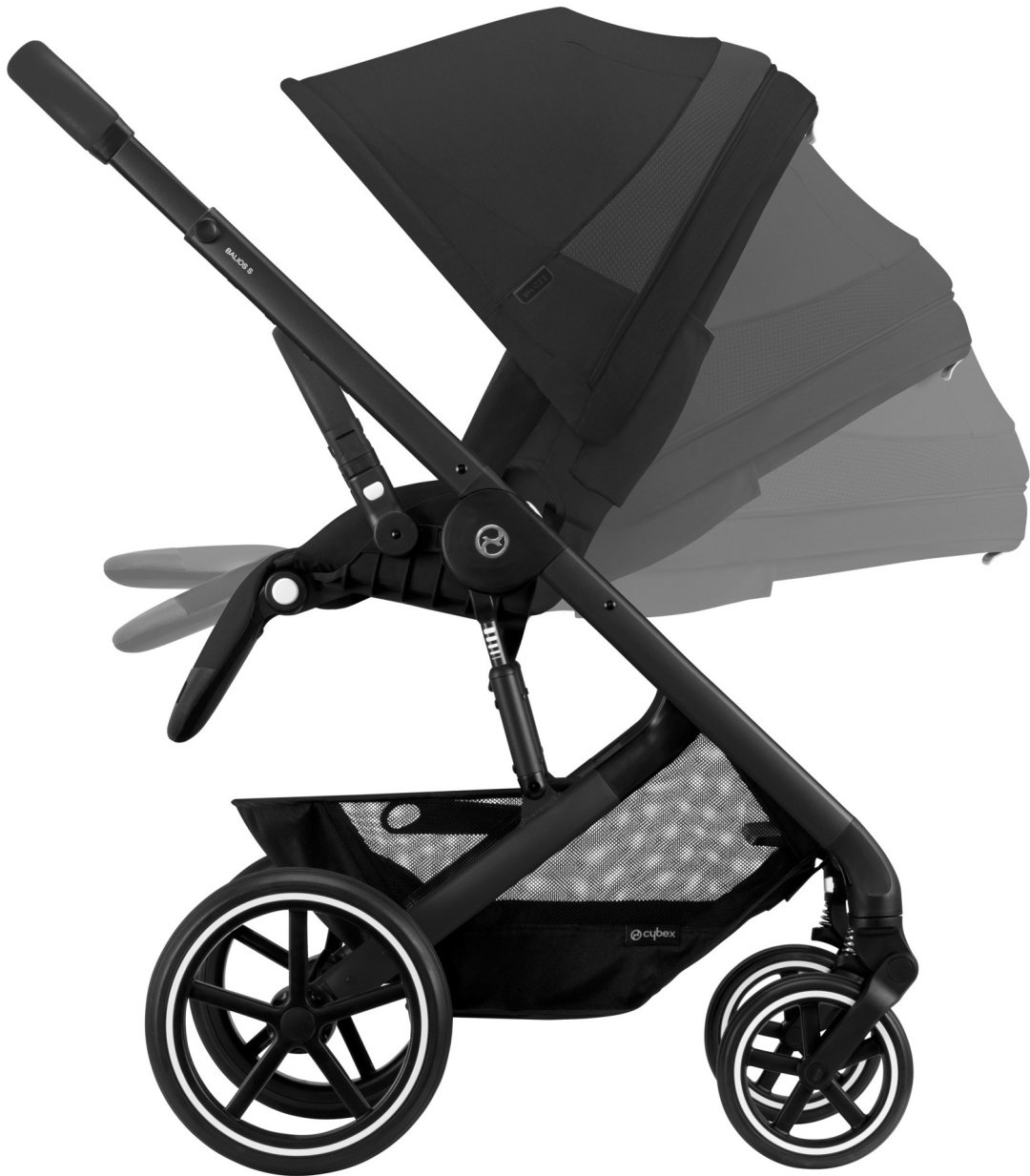 Коляска универсальная 3 в 1 Cybex Balios S Lux BLK, черный, графит