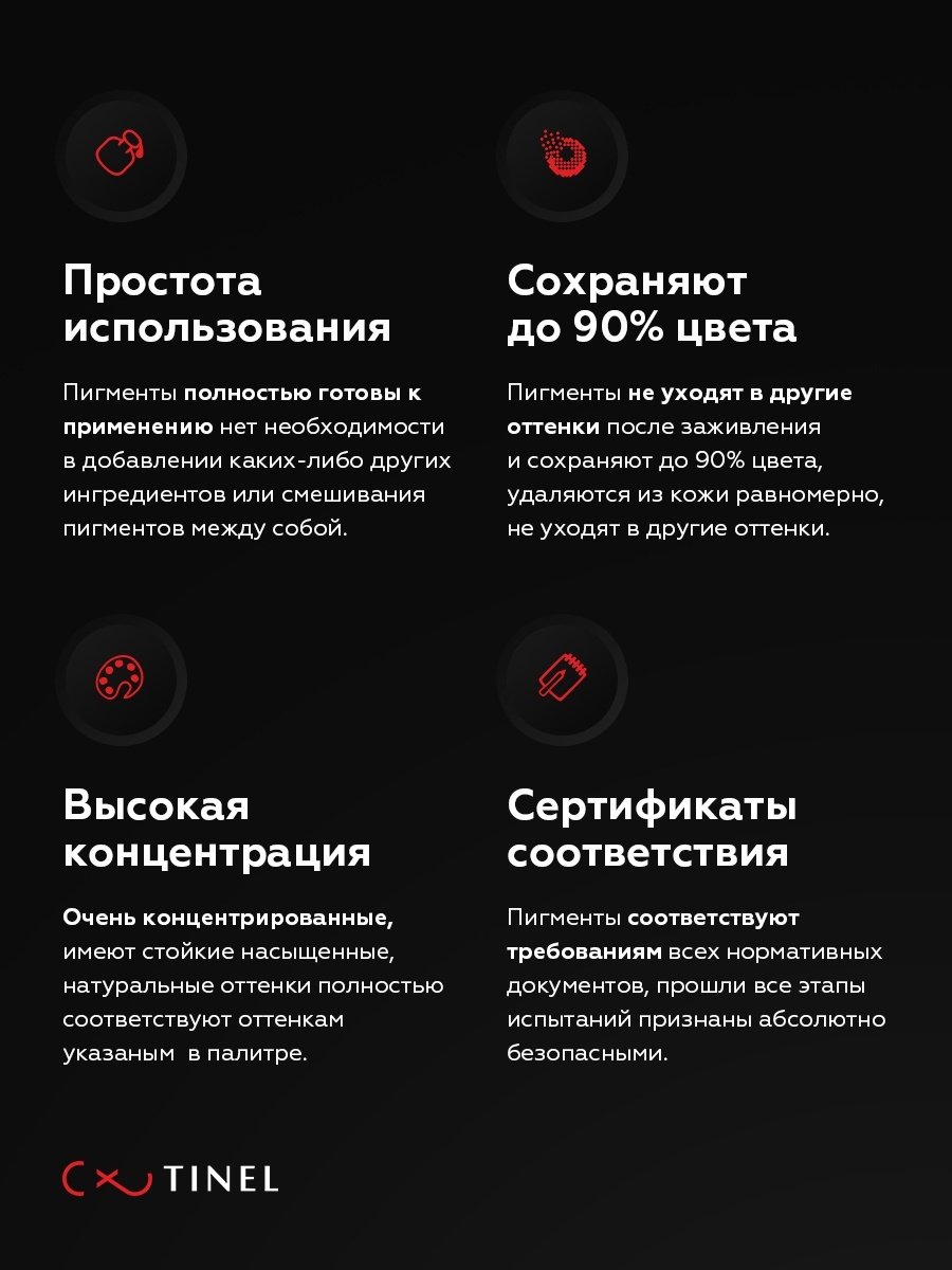 TINEL для век пигмент E10 Экстра черный 10 мл купить,NaN