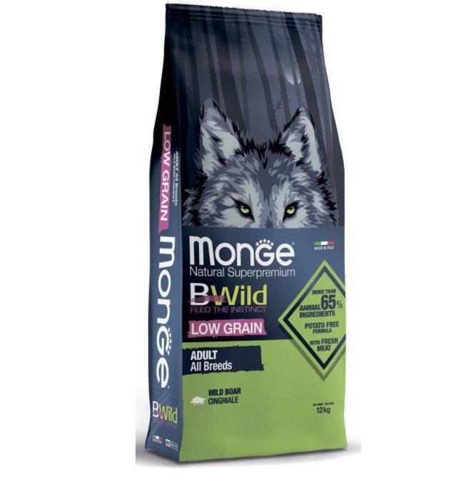 Сухой корм Monge Dog Adult Bwild Low Grain All Breeds с кабаном 12кг