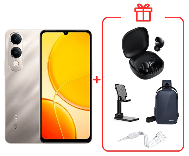 Смартфон Vivo Y04 4/256 Titanium Gold (Titanium Silver)+подарок купить,NaN