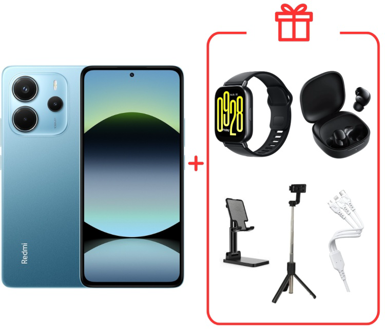 Смартфон Xiaomi Redmi Note 14 4G 8/256Gb Ocean Blue +подарок