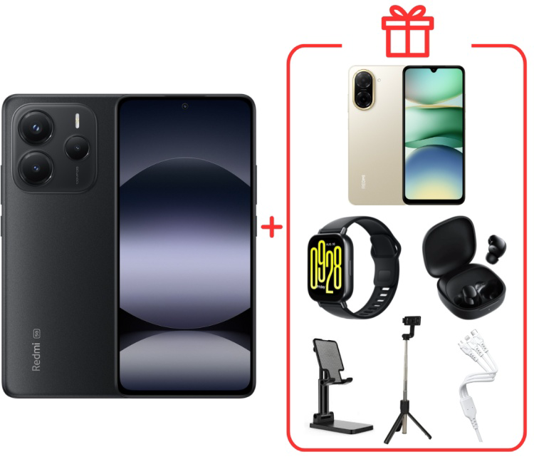 Смартфон Xiaomi Redmi Note 14 4G 8/128Gb Midnight Black +подарок купить,NaN