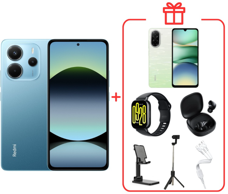 Смартфон Xiaomi Redmi Note 14 4G 8/256Gb Ocean Blue +подарок