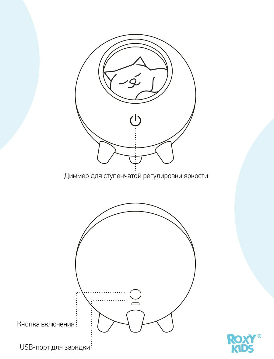 ROXY-KIDS ночник Домик для котёнка R-NL0026, пластик купить,NaN