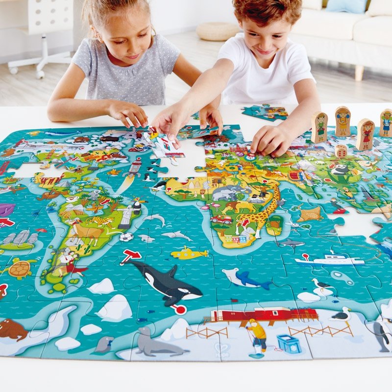 Пазл Hape Мировое турне 100 деталей купить,NaN