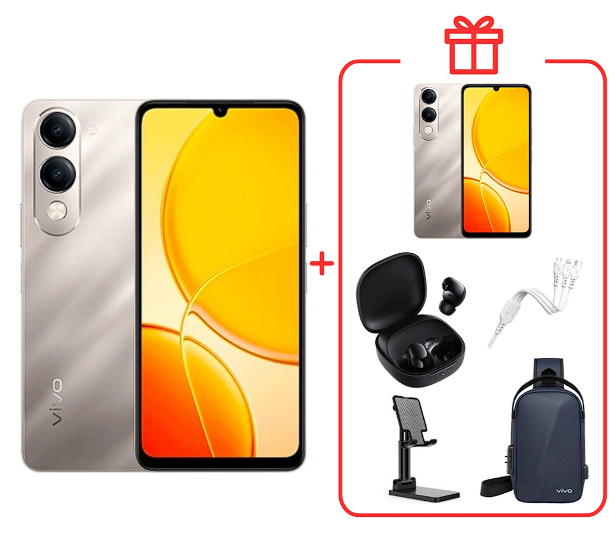 Смартфон Vivo Y04 4/256 Titanium Gold (Titanium Silver)+подарок купить,NaN
