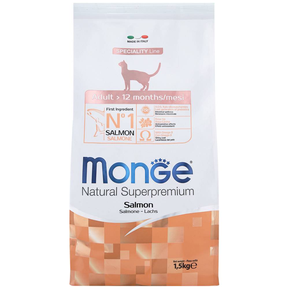 Сухой корм Monge Cat Monoprotein с лососем 1.5кг